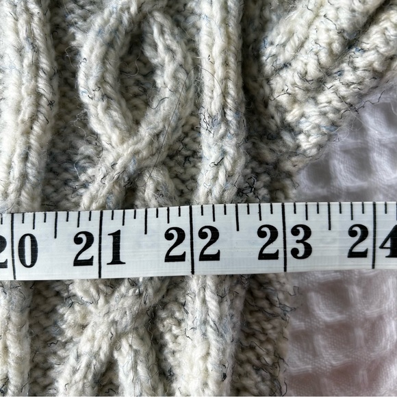 Handmade Textured Wool Blend Sweater Fisherman Coastal Oversized Rory Gilmore - Picture 7 of 8